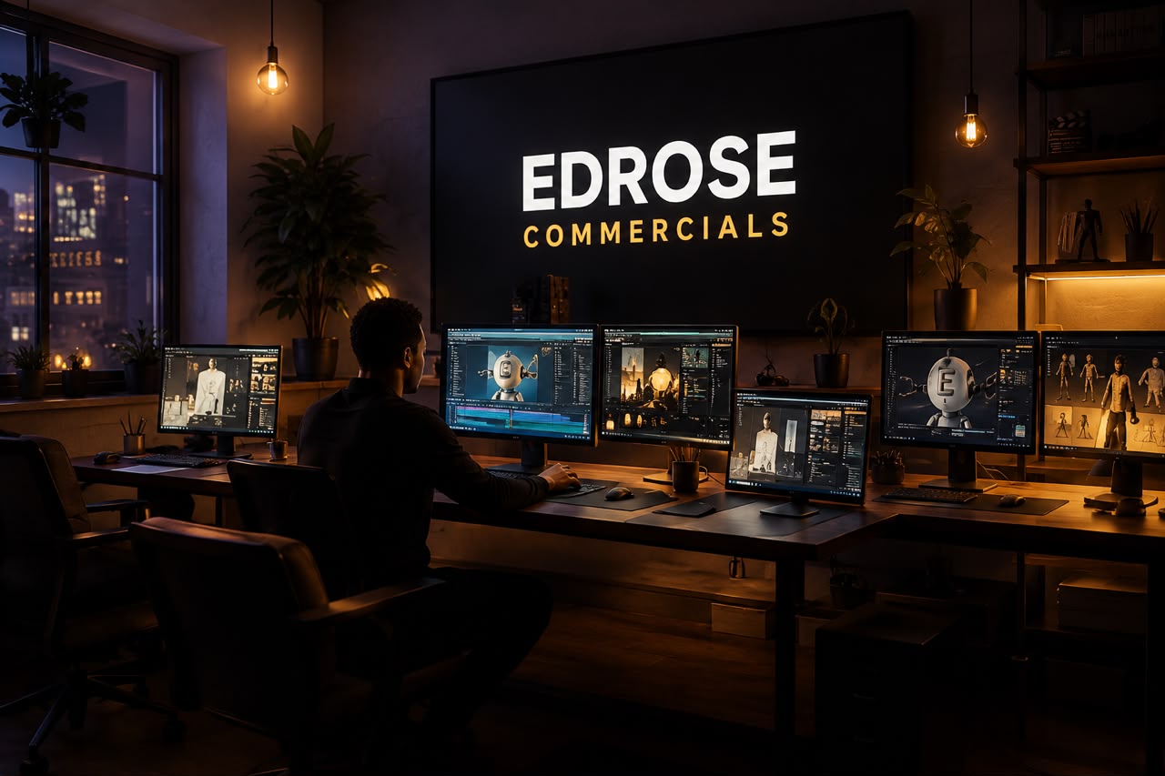 Edrose Commercials animation studio workspace