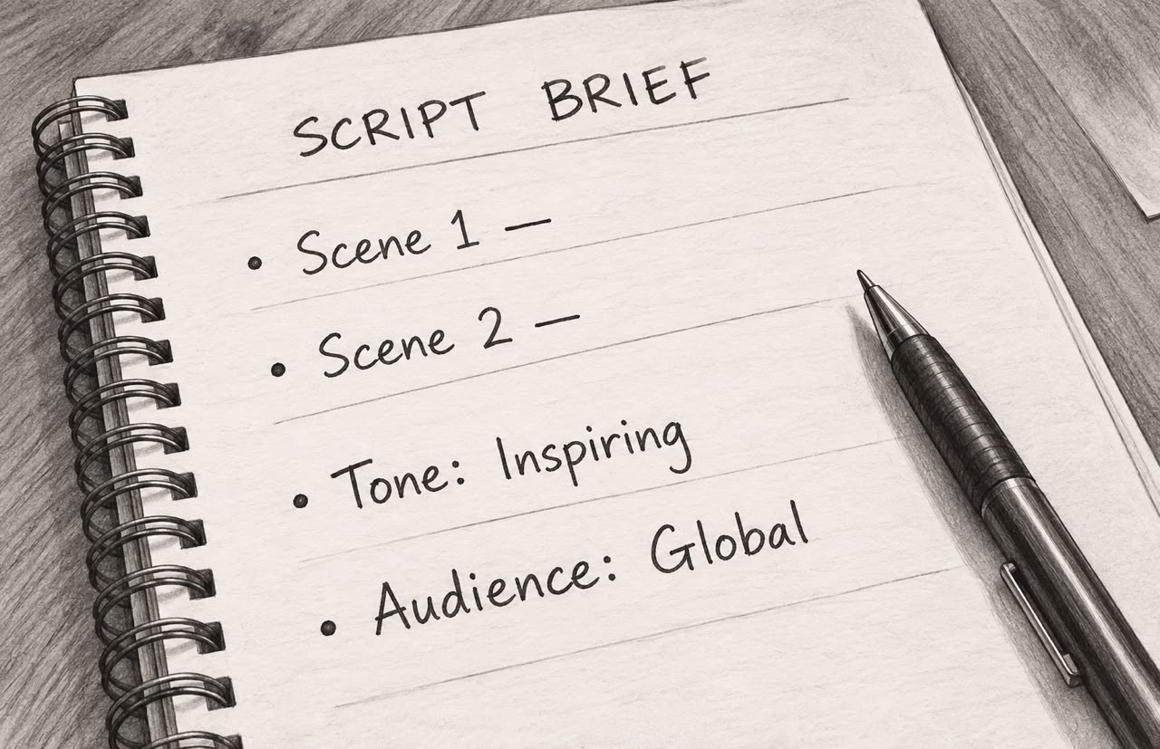 Script and brief